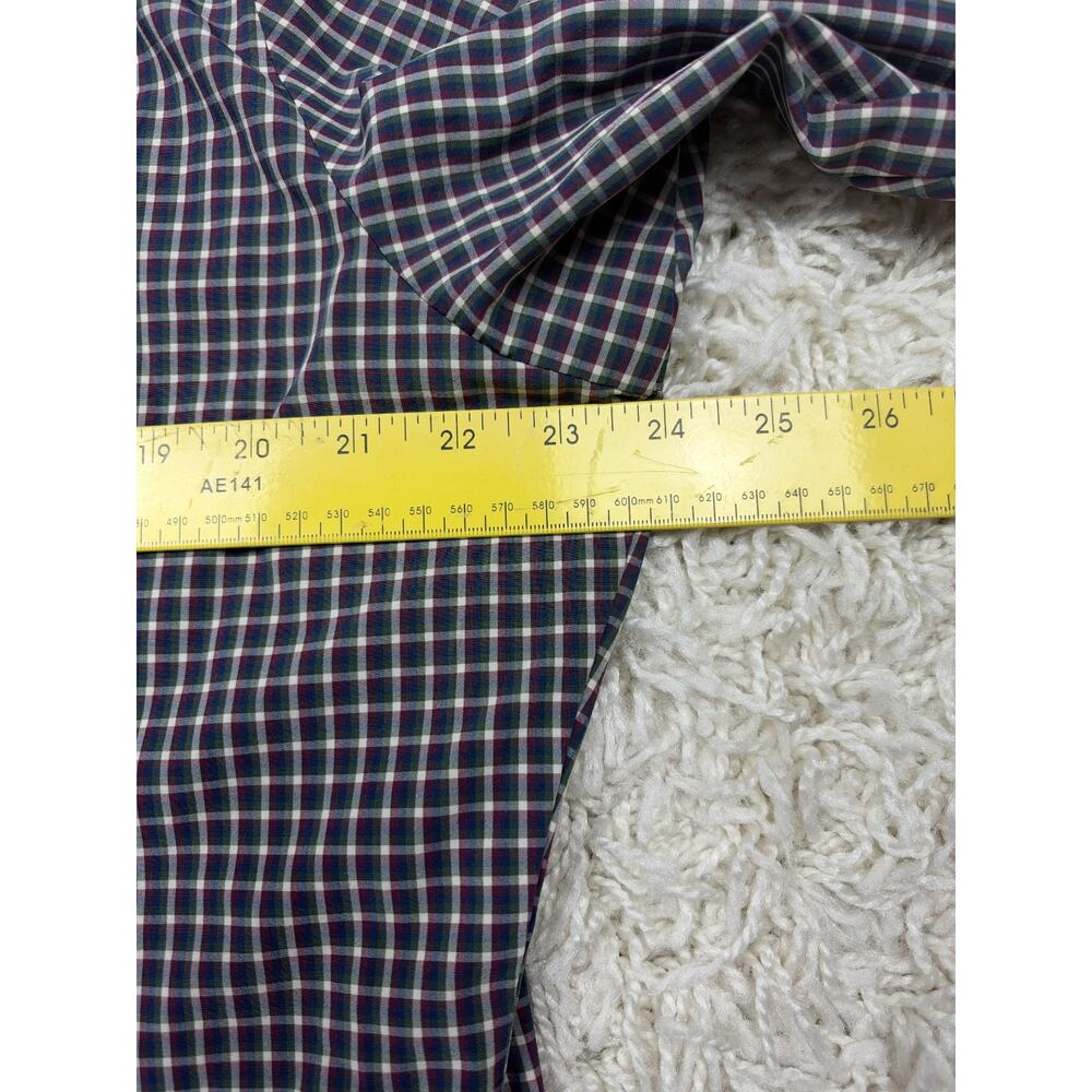 Mizzen+Main Leeward Dress Shirt Mens Large Standard Fit Navy Plaid Check Stretch - Picture 11 of 11
